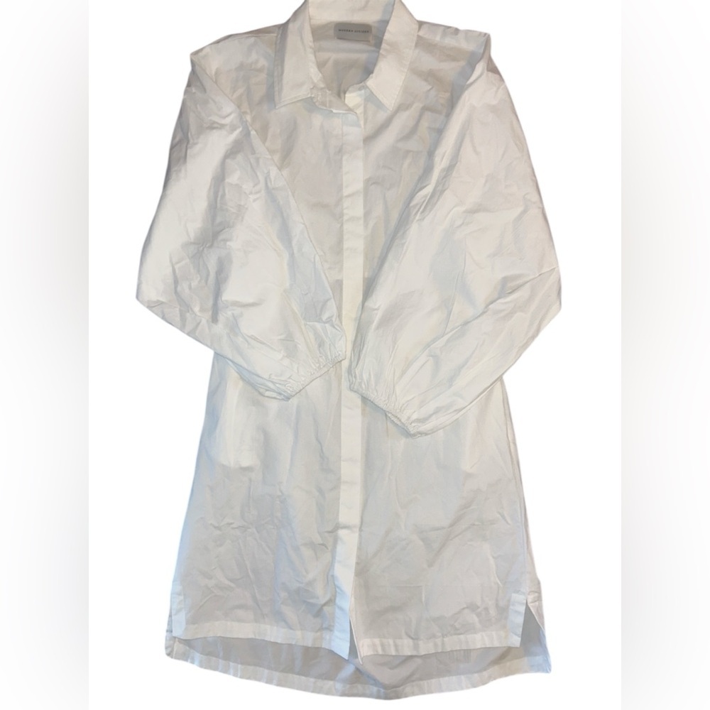 MODERN CITIZEN WHITE Clara Open-Back Button Down Dress - Picture 2 of 8